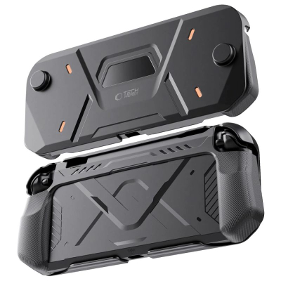 Mbrojtëse konsolje Tech-Protect Carbonox për Nintendo Switch 2, mbrojtje 360°, e zezë