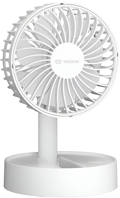 Ventilator pa tela Mozos F32, bateri 2500 mAh, 3 shpejtësi, i bardhë