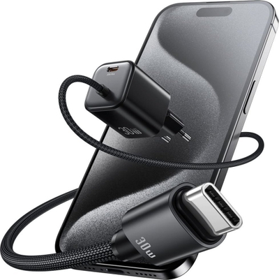 Karikues muri Usams JC Series CC264, 30W GaN, 2xUSB-C, i zi