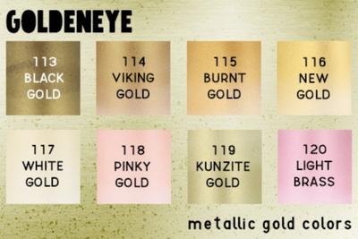 Set bojërash akrilike Scale75 Drop & Paint Goldeneye, metalike, nuanca ari