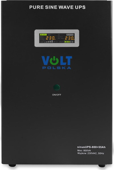 UPS Volt Polska sinusUPS-800, 800VA 500W, bateri 55Ah, i zi