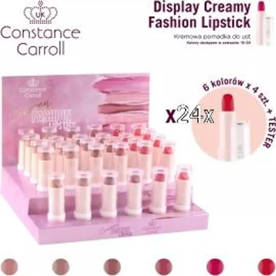 Set buzëkuqësh Constance Carroll Creamy Fashion, display 24+6 copë, ngjyra të ndryshme