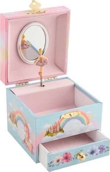 Kuti muzike Goki 15556 Music Box Elf, melodia Swan Lake, kuti bizhuterish, shumëngjyrëshe