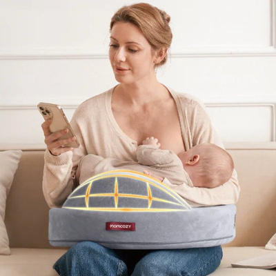 Jastëk për gjidhënie Momcozy Exclusive, Memory Foam, gri
