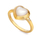 Unazë për femra Hot Diamonds Jac Jossa Soul DR284, e artë/bardhë