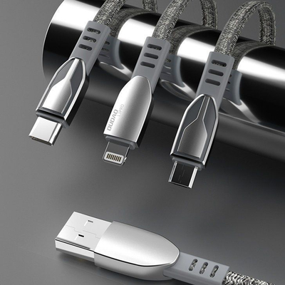 Kabllo Dudao USB-A - microUSB, 1m, e hirtë