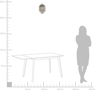 Lampë varëse MARINGA, metal, stil maroken, argjend