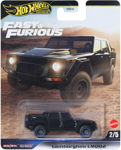 Maket makine Hot Wheels Premium Fast and Furious, Lamborghini LM002, 1:64, shumëngjyrëshe