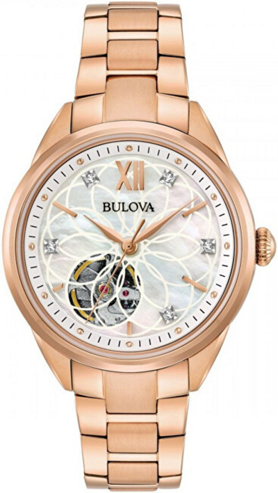 Orë dore Bulova Sutton Diamond Automatic 97P121
