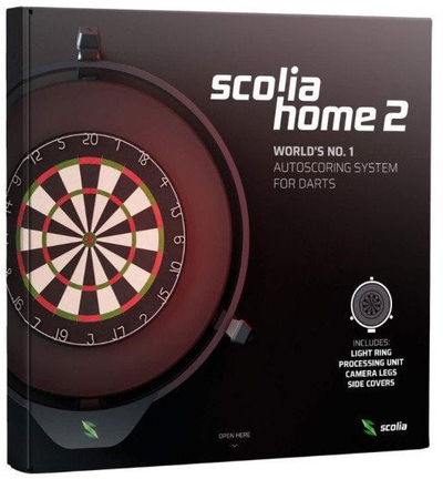 Систем за броење за дарт Scolia Home 2, Wi-Fi, LED 360°, црн