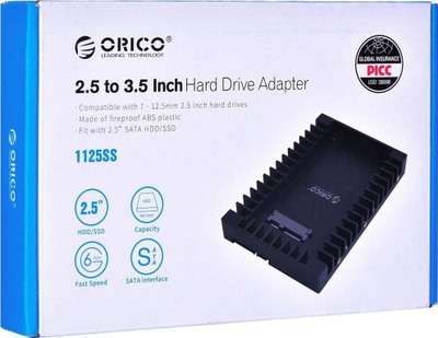 Adapter montimi për disk Orico 1125SS V1, për disk 2.5" në vend 3.5", i zi