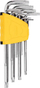 Set çelësa Deli Torx Allen Deli Tools EDL3091, T10-T50, të argjendta