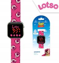 Ora dore Disney Toy Story Lotso, ekran LED dixhital, plastike, rozë