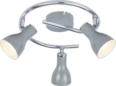 Lampë tavani Candellux Spiral 98-66633, 3xE14, orientuese, gri