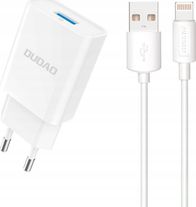 Karikues muri Dudao A4EU, USB A 2.1A, kabllo USB A Lightning, i bardhë