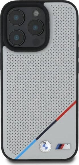 Maskë telefoni BMW M Tricolor, iPhone 16 Pro Max 6.9", MagSafe, gri