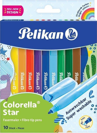 Set markera Pelikan 822299, majë fet, 10 boja, shumëngjyrëshe