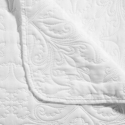 Set mbulesë krevati me 2 jastëkë, 240x260 cm, poliester, e bardhë