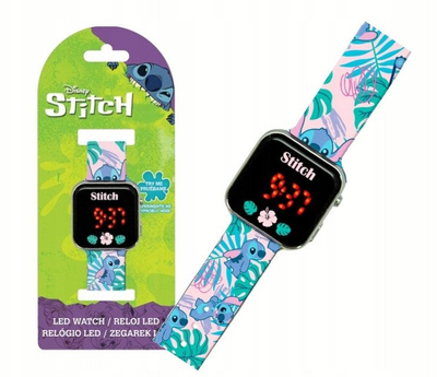 Orë digjitale për fëmijë Disney Lilo &amp; Stitch, ekran LED, rrip i rehatshëm, shumëngjyrëshe