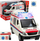 Makina lodër ambulancë Madej Rescue Car, dritë dhe tinguj, 27x16x12 cm, e bardhë