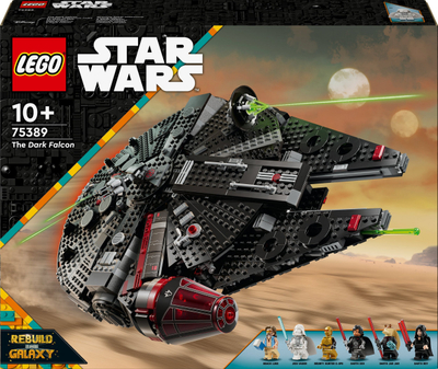 Сет LEGO Star Wars The Dark Falcon, градежен модел, многу делови, шарен