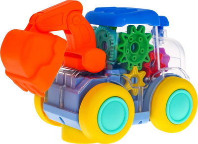 Lodër eskavator Gear Car, me drita edhe muzikë, shumëngjyrësh