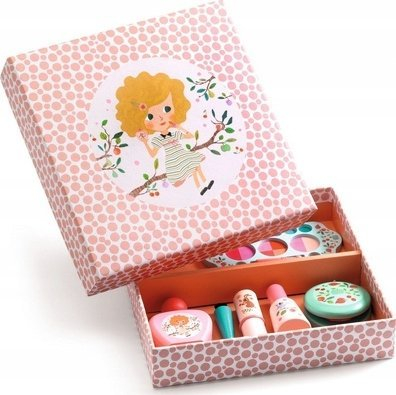 Set grimimi lojë Djeco Lilarose, aksesorë druri, kuti ruajtëse, rozë