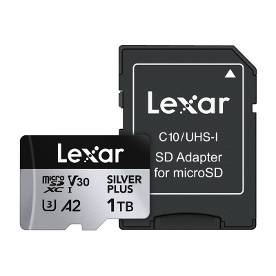Kartë memorjeje Lexar High-Performance Silver Plus microSDXC 1TB  adapter