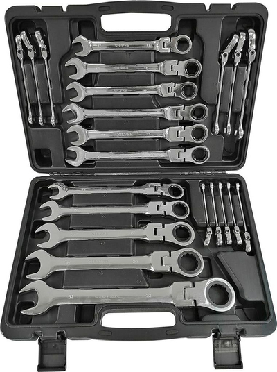 Сет клучеви Silver EXSK-022-02, 22 парчиња, флексибилна глава, сребрен