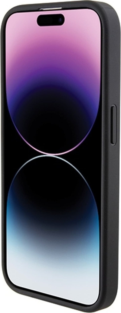 Kapotë telefoni BMW Stamped Tricolour Stripe për iPhone 15 Pro 6.1", mbrojtëse, e zezë