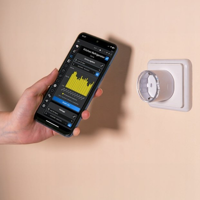 Prizë smart Shelly Plug S Gen3, mat rrymën, WiFi, e bardhë