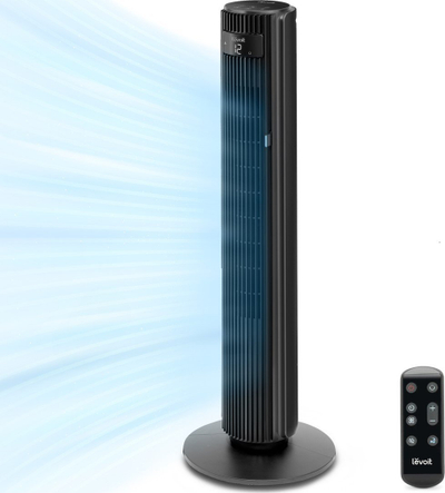 Ventilator kullon LEVOIT TempSense 42 DC, 12 shpejtësi, Vortexair, i zi
