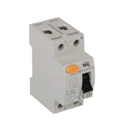 Ndërprerës diferencial Kanlux KRD10 2P, 40A, 30mA, tip A