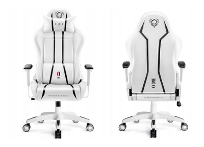 Karrige lojërash Diablo Chairs X-One 2.0 Normal, lëkurë eco, e bardhë