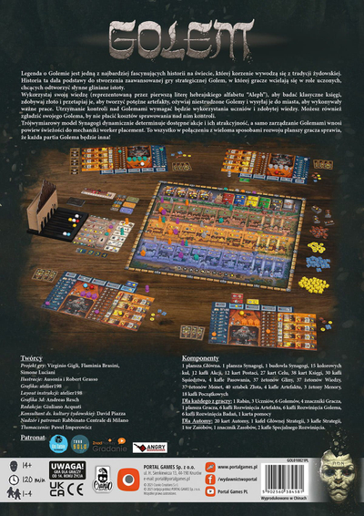Lojë tavoline Portal Games Golem, strategjike euro, 1 deri 4 lojtarë, shumëngjyrëshe