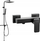 Set dushi Valvex Loft Black BV.2455930, bateri murale dushi, bateri lavamani, e zezë mat