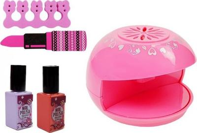 Set manikyri për fëmijë Lean Sport Nail Making Set, tharëse thonjsh, llakë dhe ngjitëse, shumëngjyrësh