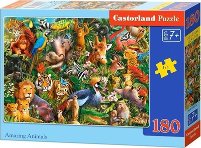 Puzzle Castorland Amazing Animals, 180 copa, për kalamaj 7+