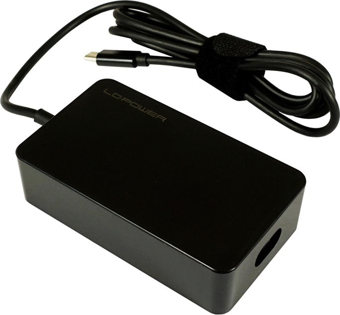 Adaptor karikues për laptop LC-Power LC-NB-PRO-65-C, 65W, USB-C, i zi