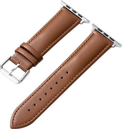 Rrip për Apple Watch Crong Noble Band, lëkurë e vërtetë, 42/44/45/49 mm, mokka