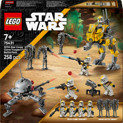 Сет играчка за градење LEGO 327th Star Corps Clone Troopers Battle Pack, акциона фигура, многубојна