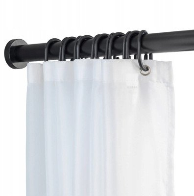 Shufër perde dushi WENKO Luz, teleskopike 110-185 cm, alumin inoks, ngjyrë argjendi