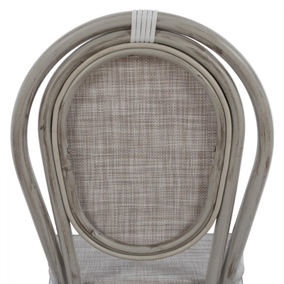 Karrige alumini stil bambuje, textilene, 45×57×88 cm (HM5109), gri