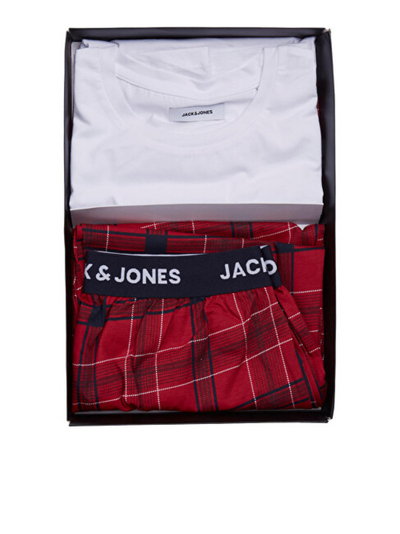 Set pizhame Jack & Jones JACTRAIN mJC1045, të kuqe/bardha, XXL