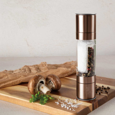 Mulli për kripë dhe piper Berlinger Haus BH8552, manual, 2 në 1, ngjyrë ari rose gold