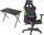 Set gaming Genesis Holm 200 RGB me tavolinë 113 x 60 cm dhe karrige Trit 600 RGB, e zezë