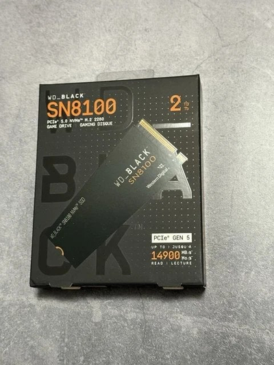 Внатрешен SSD WD Black SN8100, 2TB, NVMe PCIe Gen5, M.2 2280