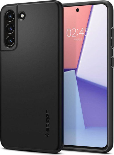 Maskë telefoni Spigen Thin Fit Galaxy S21 FE, e hollë, mbrojtje e thjeshtë, e zezë