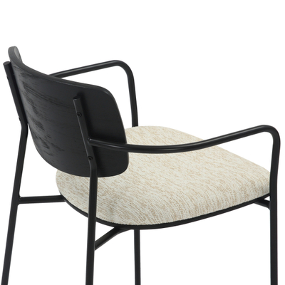 Karrige ngrënieje Vikki 54x54x75,5Hcm (HM9980.02), zezë
