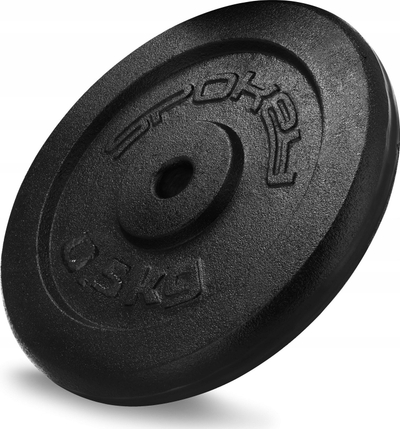 Peshë disku Spokey Sinis New, 1 kg, vrimë 29 mm, e zezë